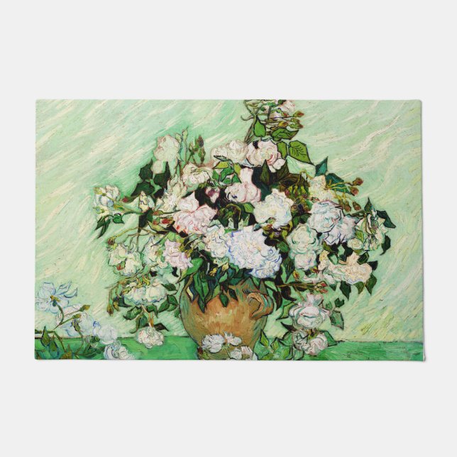 Tapete Rosas Vincent Van Gogh (1890)  (Frente)