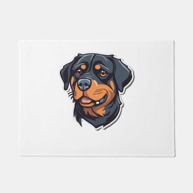 Tapete Rottweiler Royalty Adorável Rottie Cha (Frente)