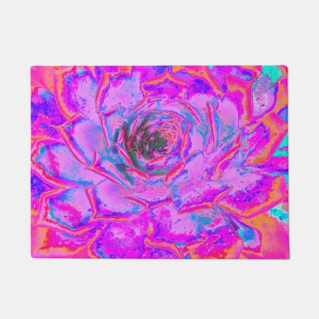 Tapete Roxo e Magenta - Sena Rosette Suculente (Frente)