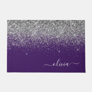 Tapete Roxo Silver Glitter Girly Monographic Nome