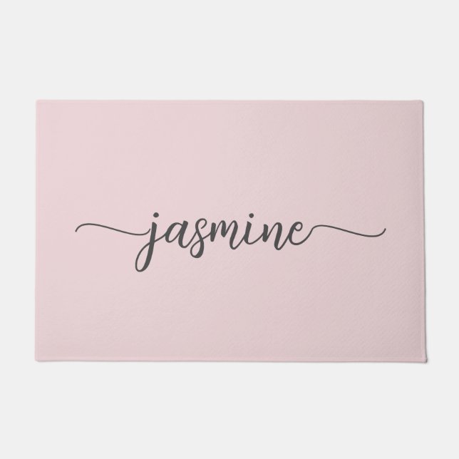 Tapete Roxo Simples Feminino Personalizado Monograma Nome (Frente)