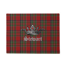 Royal Stewart Crown Personated Door Mat
