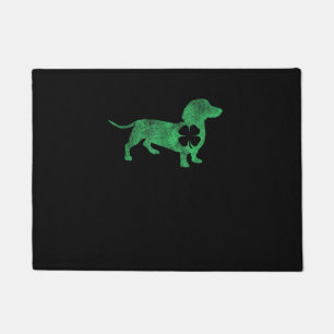 Tapete Rua de Shamrock Dachshund Dog. O Santo de Patrick