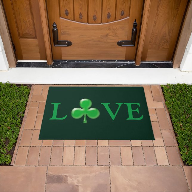 Tapete Rua, dia de Patrick, "Amor Verde", Shamrock Door (Ar livre)