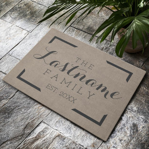 Tapete Rustic Burlap - Sinal de Casamento ou Família Pers