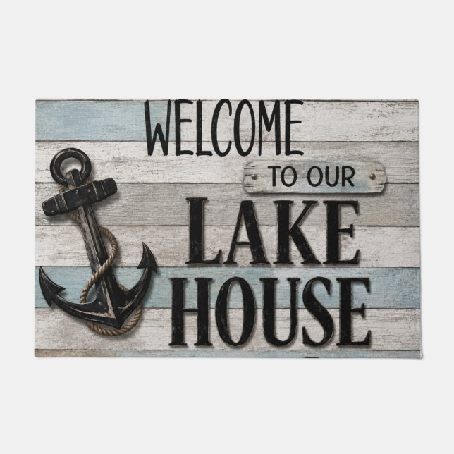 Tapete Rustic Lake House Anchor Nautical Coastal  (Frente)