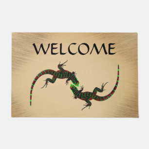 Tapete Rustic Yin Yang Lizards