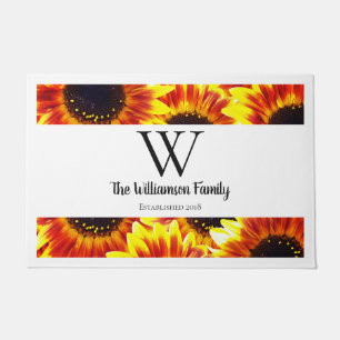 Tapete Rústica Colheita Sunflower & Family Name