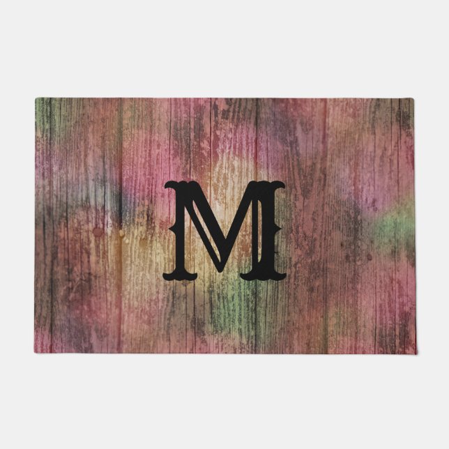 Tapete Rústico Boho Bonito das Colunas de Morango de Outo (Frente)