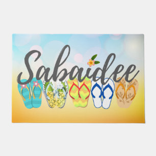 Tapete Sabaidee Lao Bem-Vindo Porta - Fluxos