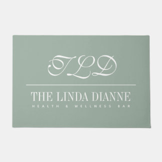 Tapete Sage Green Business Name Monograma