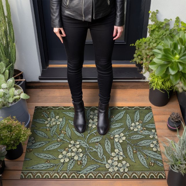 Tapete Sage Green Cherry Blossom Art Deco Walter Crane (Criador carregado)