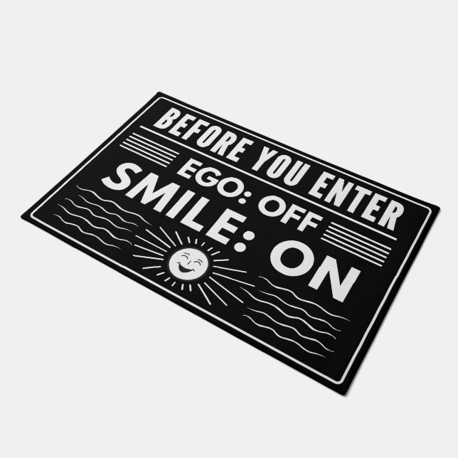 Tapete Saia, sorria, design para hospedeiros modernos (Inclinado)