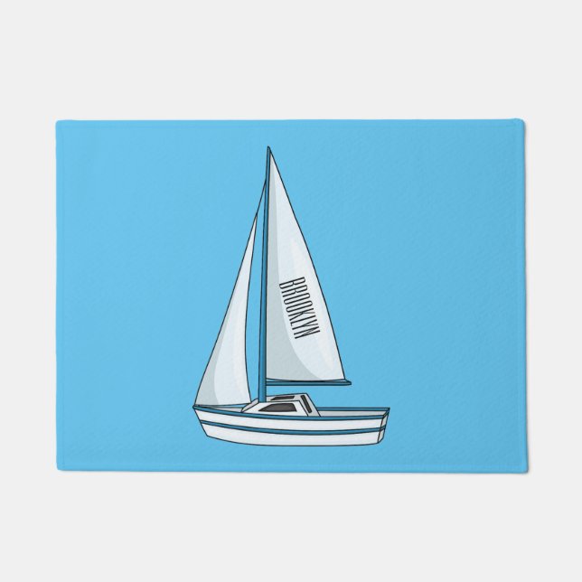 Tapete Sailboat cartoon illustration (Frente)