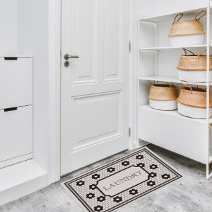 Tapete Sala de lavandaria do Design Azulejo do da Vintag