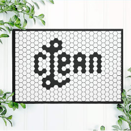 Tapete Sala de lavandaria limpa do Design preto e branco