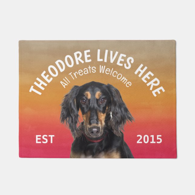 Tapete Saluki Personalizated Dog Lover Doormat (Frente)