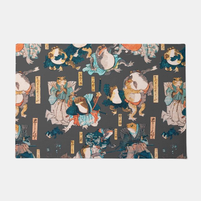 Tapete Sapo japonês ukiyo-e Froggies (Frente)