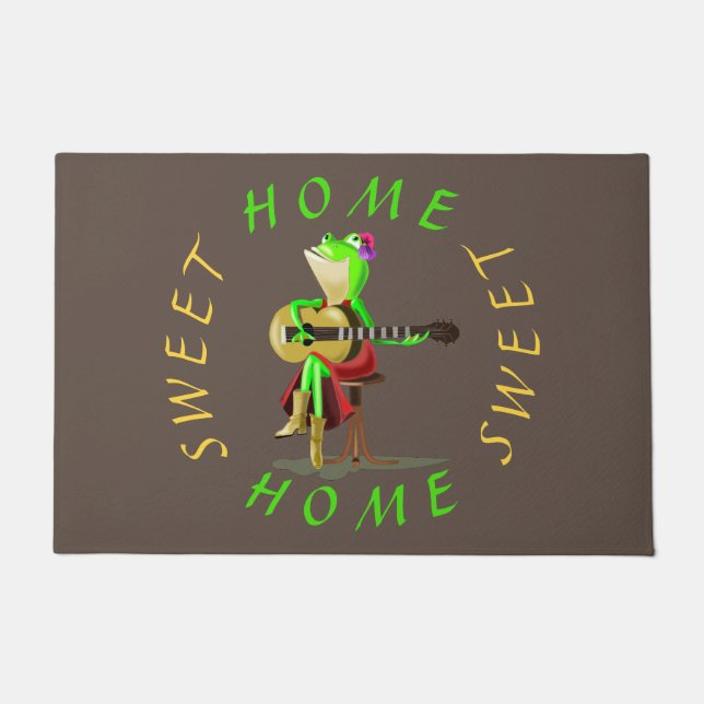 Tapete Sapo Tocando Violão - Casa Doce (Frente)