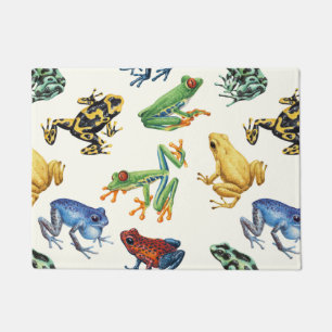 Tapete Sapos em branco natural