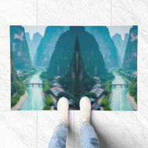 Saudação da Natureza - Paisagem de Karst Mountain