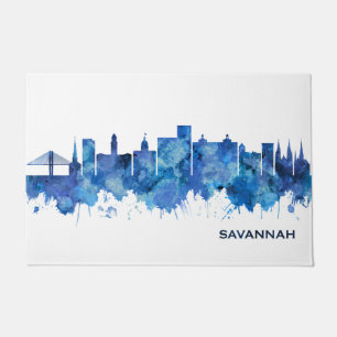 Tapete Savannah Georgia Skyline Azul