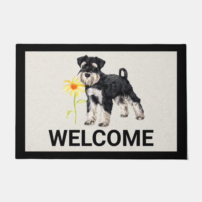 Tapete Schnauzer Welcome Door Mat (Frente)