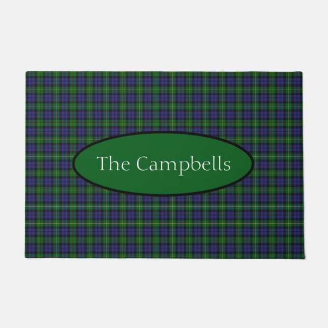Tapete Scottish Campbell Family Tartan Personalizado (Frente)