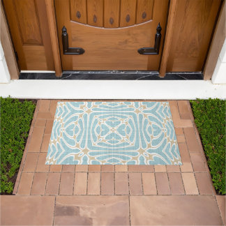 Tapete Seafoam Green Taupe Brown Hip Bohemian Bali Art