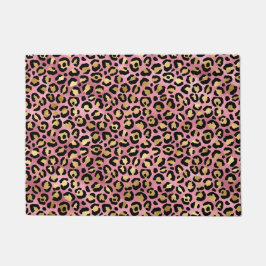 Tapete Série de Design Leopardo Rosa e Dourado 15