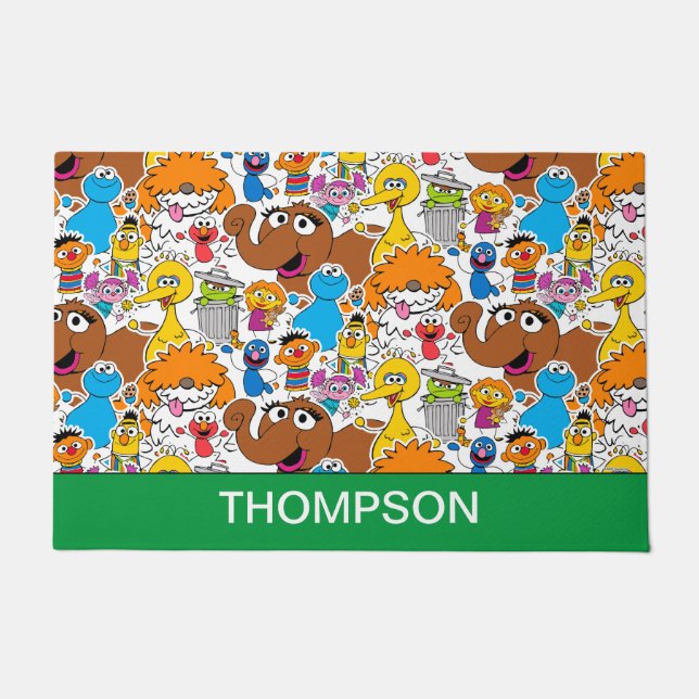 Tapete Sesame Street Pals Doodley Patterno (Frente)