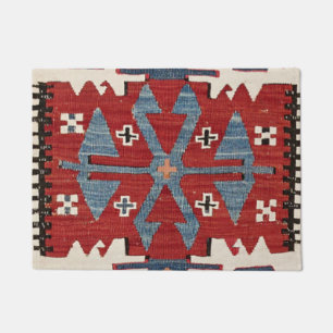 Tapete Seta Azul Diamond Konya II Red Cowboy