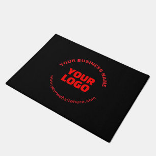 Tapete Seu logotipo e texto circular editável, vermelho o