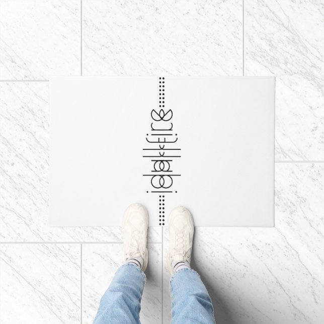 Tapete Seu nome como Alienígena Glifos - Branco exclusivo (Interior)