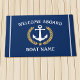 Tapete Seu nome de barco Anchor Laurel Welcome Aboard Mar (Several sizes to choose from.)