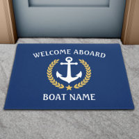 Seu nome de boi Anchor Laurel Welcome Aboard Blue