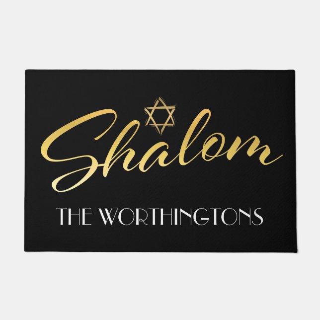 Tapete Shalom Welcome Door Mat (Frente)