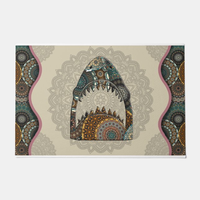 Tapete Shark Sasquatch Yeti Themed Door Mat (Frente)