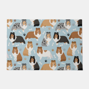 Tapete Sheltie Dog Bones and Paws