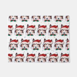 Tapete Sheltie Dog Breed Christmas Stars