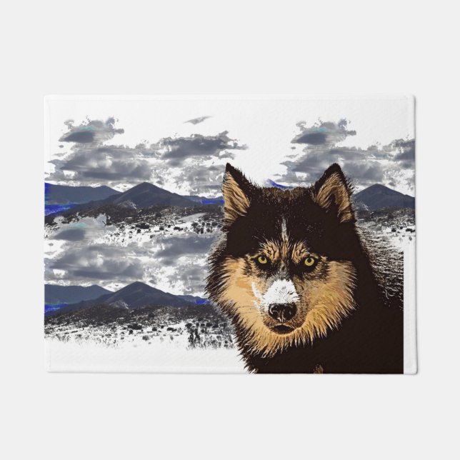 Tapete Siberian Husky Door Mat (Frente)
