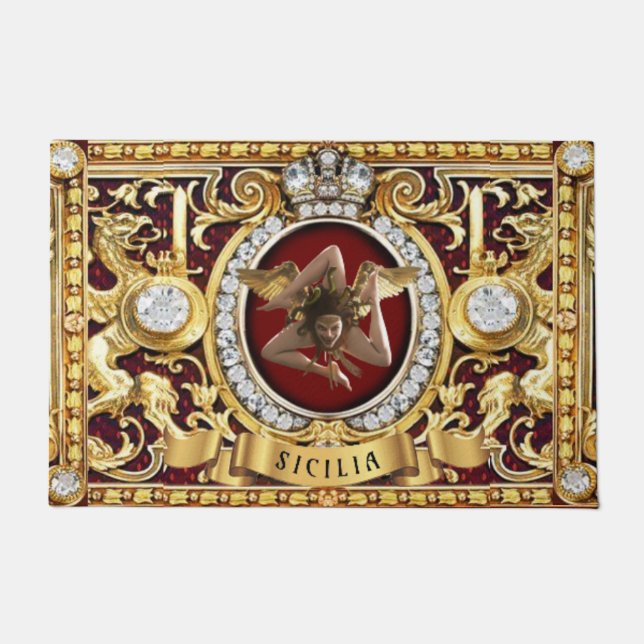 Tapete Siciliana Medusa Trinacria Door Mat (Frente)
