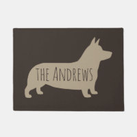 Silhueta de Pembroke Welsh Corgi com Texto Persona