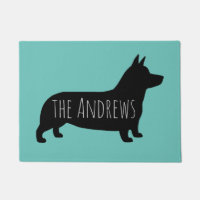 Silhueta de Pembroke Welsh Corgi com Texto Persona