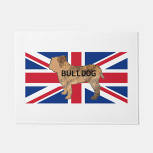 Tapete silhueta do nome do bulldog na bandeira fauno e br