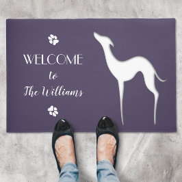 Tapete Silhueta italiana Greyhound elegante personalizada