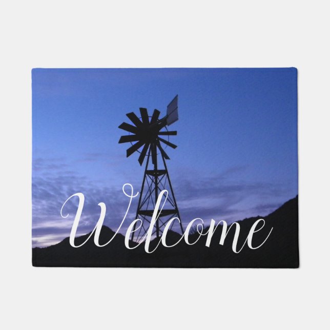 Tapete Silhuette de um moinho de vento (Frente)