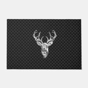 Tapete Silver Deer Buck em Impressão de Estilo de Fibra