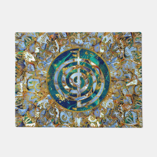 Tapete Símbolo de Choku Rei na mandala no mármore e no (Frente)