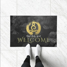 Tapete Símbolo de Zen da Postura de Meditação Dourada por